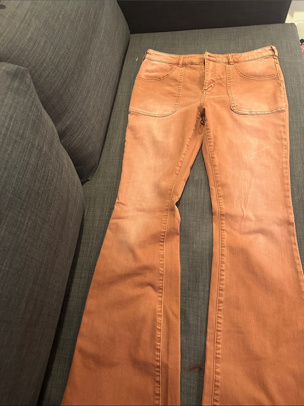 Anthropologie Pilcro Women's Flared Jeans in Rust